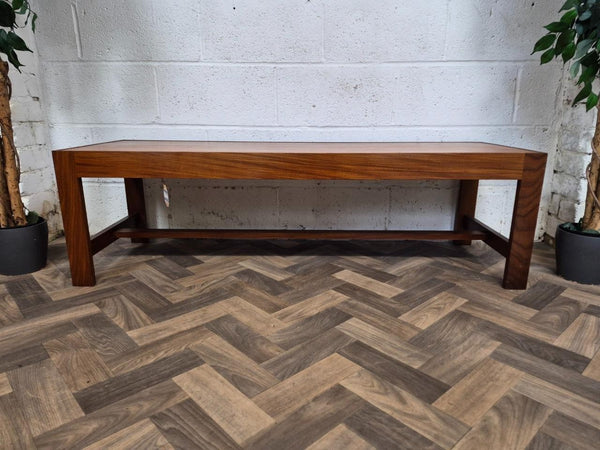 Vintage Mid-Century Long Teak Coffee Table Scandi Danish Retro MCM