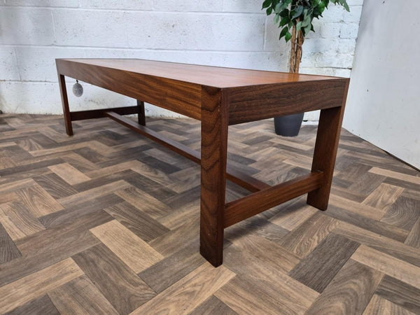 Vintage Mid-Century Long Teak Coffee Table Scandi Danish Retro MCM