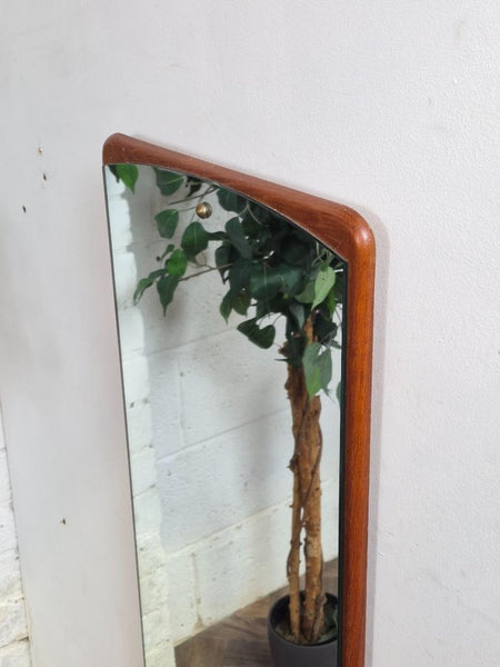 Vintage Mid-Century Teak Frame Wall Mirror Danish Scandi Retro MCM