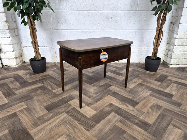 Vintage Mid-Century Walnut Sewing Craft Box Table Retro 60's MCM