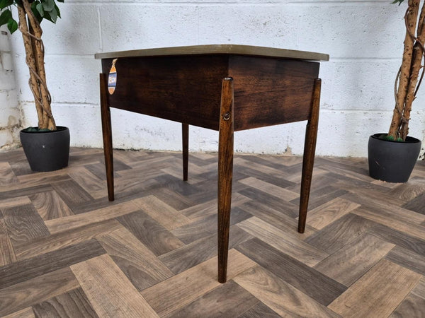 Vintage Mid-Century Walnut Sewing Craft Box Table Retro 60's MCM
