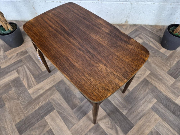 Vintage Mid-Century Walnut Sewing Craft Box Table Retro 60's MCM