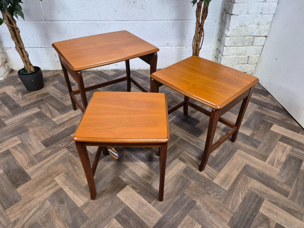 Vintage Mid-Century Sutcliffe Teak Nest Of Tables Danish Scandi Retro