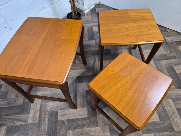Vintage Mid-Century Sutcliffe Teak Nest Of Tables Danish Scandi Retro
