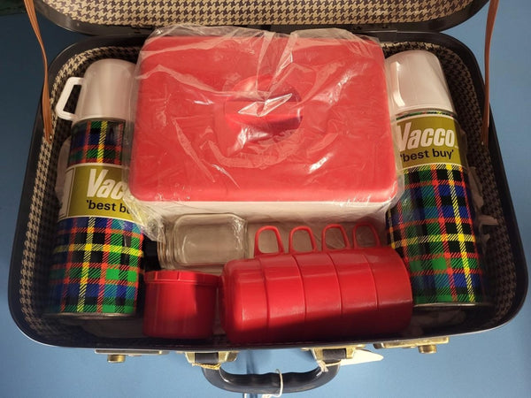 Unused! Vintage Mid-Century Optima Picnic Set In Case Retro Caravan Camper 60's