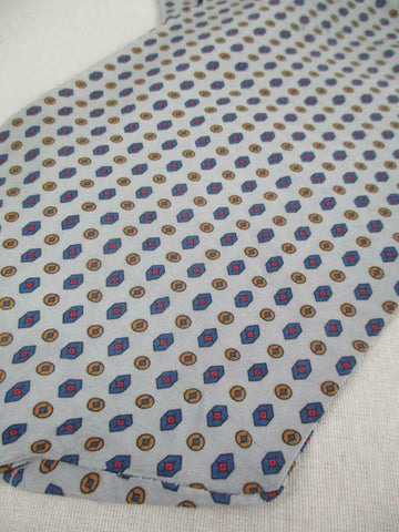 Vintage 70's Tootal Cravat Grey/Blue Retro Pattern Mod Scooter Dandy