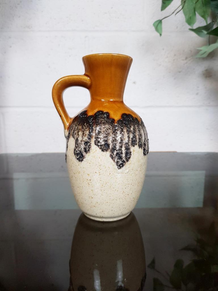 Vintage West German Small Jug Mustard Lava Mid-Century Retro