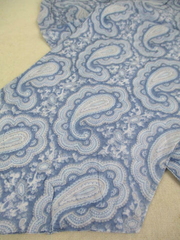 Vintage 60's Tootal Cravat Blue Paisley Pattern Mod Scooter Retro Dandy