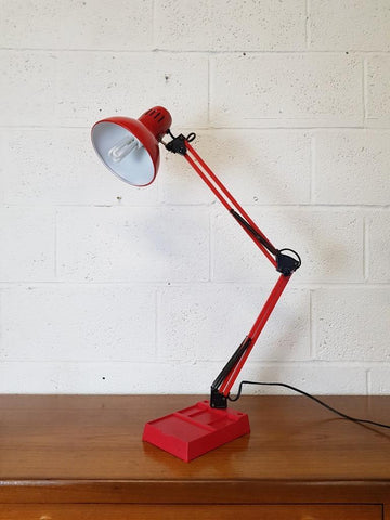 Vintage Mid-Century Red Anglepoise Desk Lamp Retro