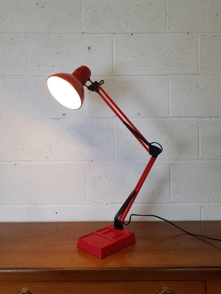 Vintage Mid-Century Red Anglepoise Desk Lamp Retro