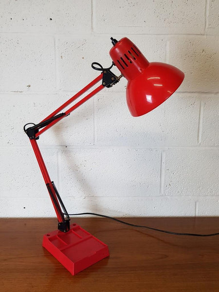 Vintage Mid-Century Red Anglepoise Desk Lamp Retro