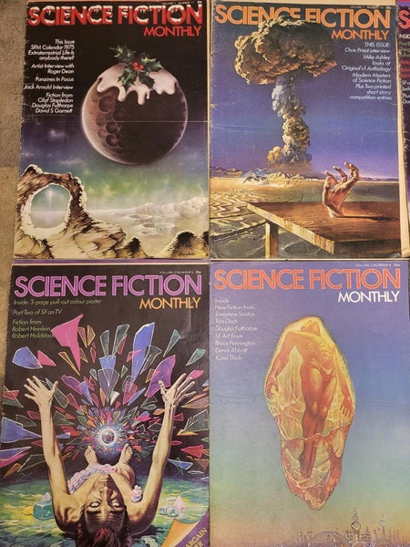 Rare Vintage 70's Science Fiction Monthly Magazines x 14 Sci-Fi Posters Artwork