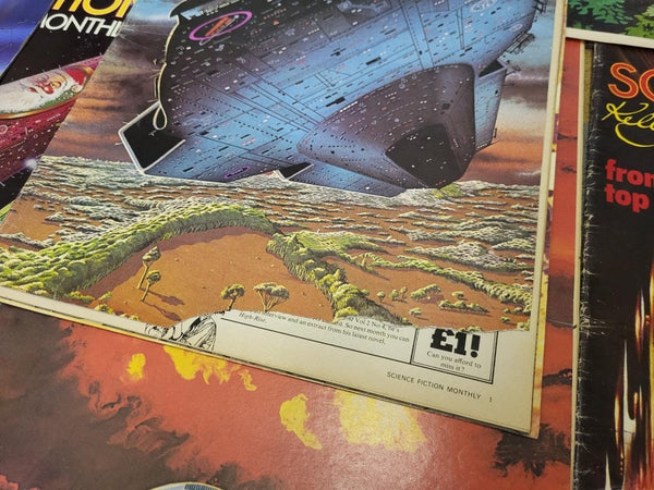 Rare Vintage 70's Science Fiction Monthly Magazines x 14 Sci-Fi Posters Artwork