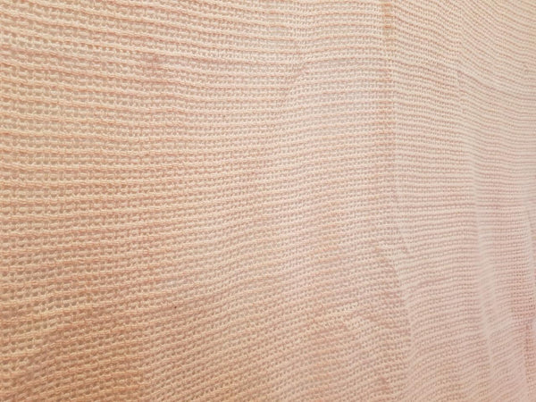 Vintage Mid-Century Blanket Celairic Pink Cellular Wool Retro